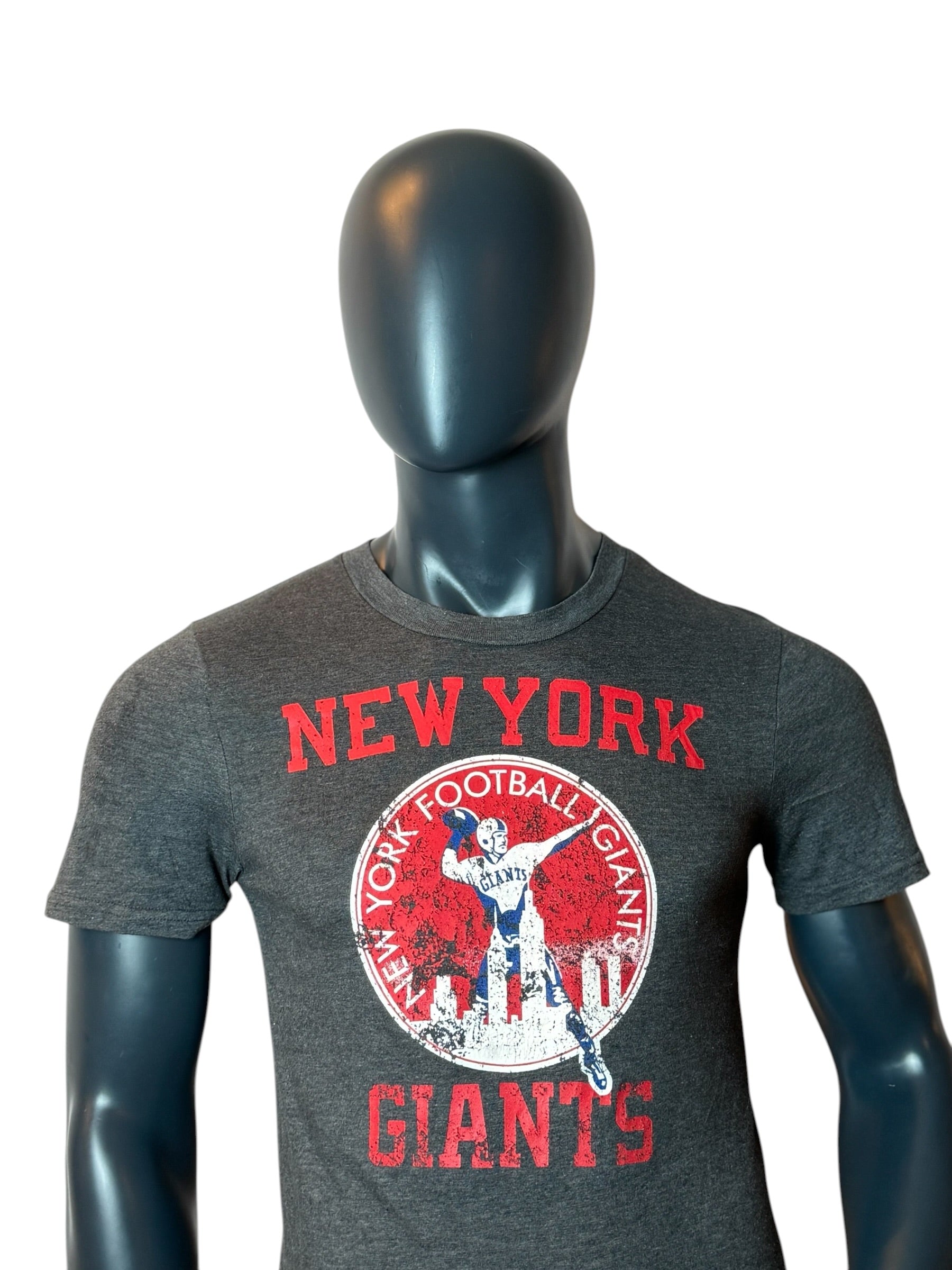 New York Giants NFL T Shirt Grey Graphic Print Vintage Style Football Tee